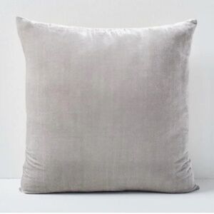 West Elm 20x20 Lush Velvet Pillow Cover In Platinum
